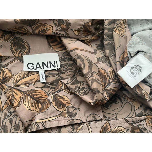 GANNI floral poplin shirt button down - Large - Picture 7 of 7